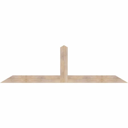 Ekena Millwork Portland Smooth Timber Gable Bracket, Douglas Fir, 96"W x 28"H x 3 1/2"D x 5 1/2"F, 7/12 Pitch GBW096X28X0406POR00SDF